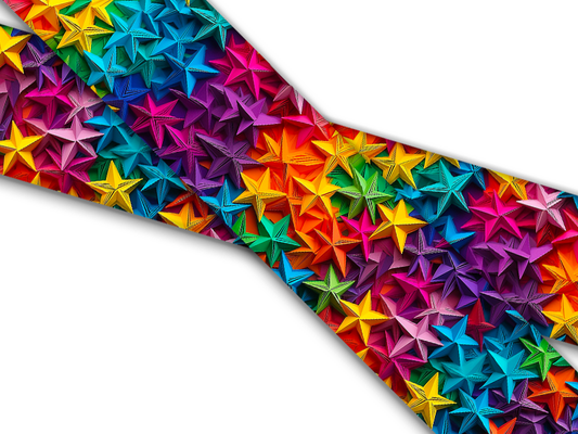 Biothane® with UV print "Technicolor Stars"