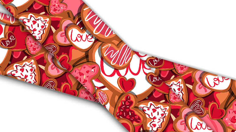 Biothane® mit UV Druck "Valentine Cookies"