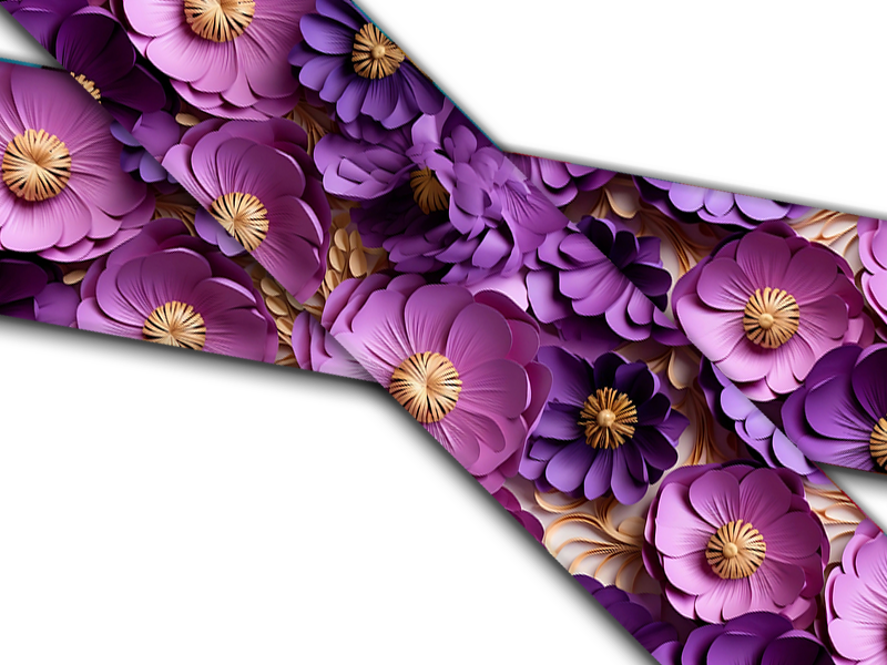 Biothane® mit UV Druck (US Import) Violet Poppies